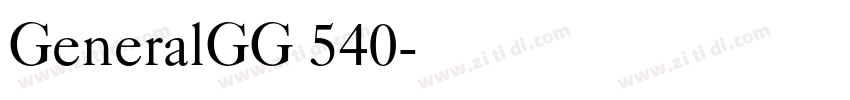 GeneralGG 540字体转换
